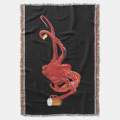 Couverture Adulte à la bière de pieuvre rouge (devant Vertical)