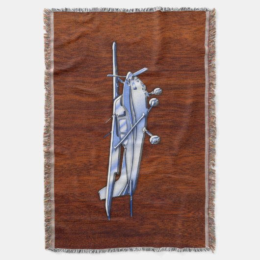 Couverture Aéronef classique Chrome comme Cessna sur l'acajou (devant Vertical)