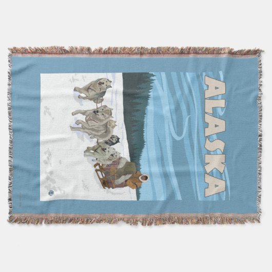 Couverture Affiche de Vintage voyage d'AlaskaDogsledding (Devant)