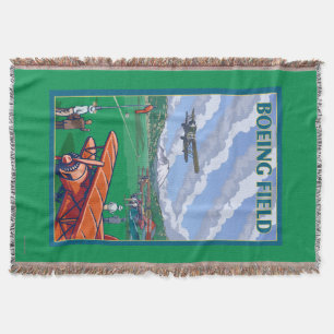 Couverture Affiche de Vintage voyage de champ de Boeing