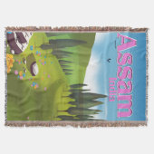 Couverture Affiche de voyage en Assam Inde impression. (Devant)