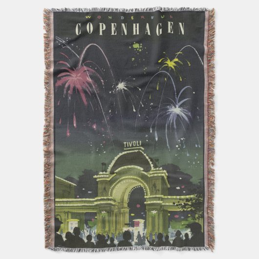 Couverture Affiche de voyage illustrée de Copenhague vintage (devant Vertical)