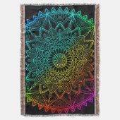Couverture Affiche Mandala Arc-en-Ciel Noir (devant Vertical)