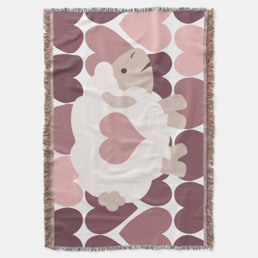 Couverture Agneau mignon et coeurs roses (devant Vertical)