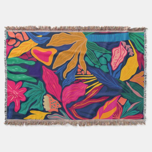 Couverture Agrandissement coloré motif floral hiver (Devant)