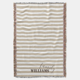 Couverture Agritourisme Tan Stripes Lancer Blanket