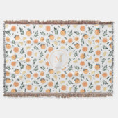 Couverture agrumes citron orange d'été monogramme (Devant)