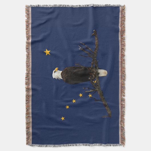 Couverture Aigle Et Drapeau De L'Alaska (devant Vertical)