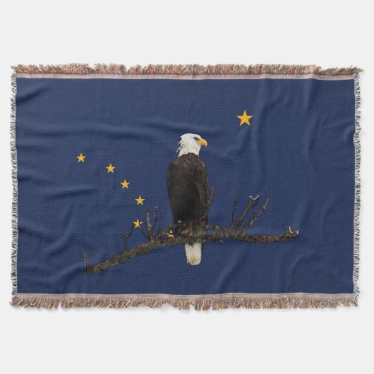 Couverture Aigle Et Drapeau De L'Alaska (Devant)