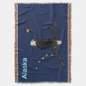 Couverture Aigle Et Drapeau De L'Alaska (devant Vertical)