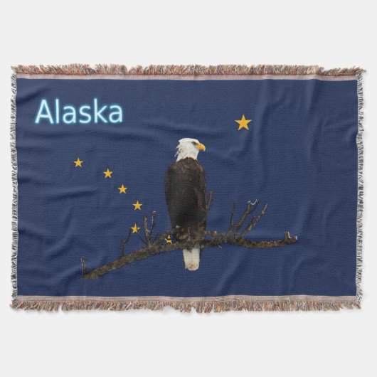 Couverture Aigle Et Drapeau De L'Alaska (Devant)