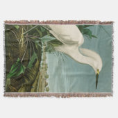 Couverture Aigrette neigeuse d'Audubon oiseau Héron blanc orn (Devant)
