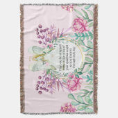 Couverture Ailes d'ange blanc peony rose couronne florale (devant Vertical)