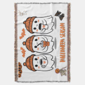 Couverture aison Halloween – fantômes café mignons (devant Vertical)