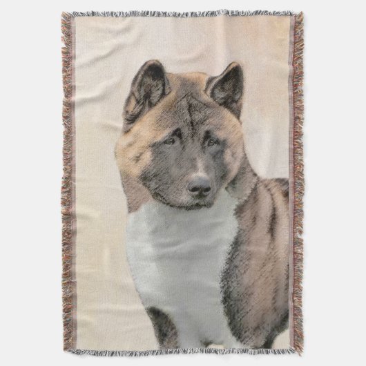 Couverture Akita Peinture - Cute Original Chien Art (devant Vertical)