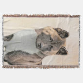 Couverture Akita Peinture - Cute Original Chien Art (Devant)