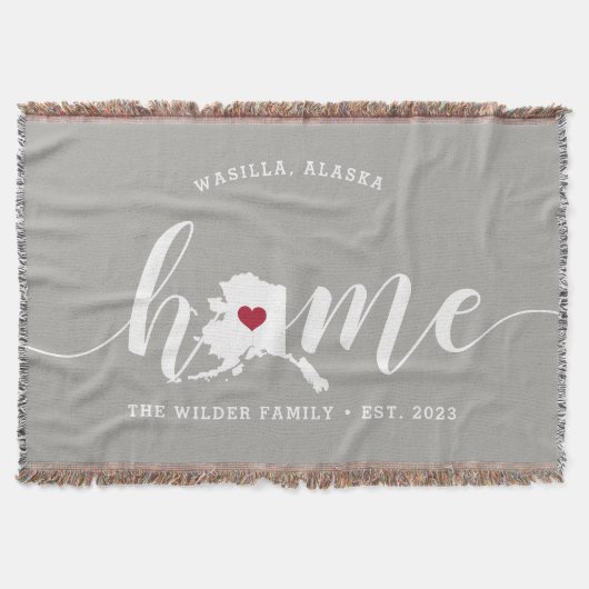 Couverture Alaska Maison de l'État Rustique Personnalisée (Devant)