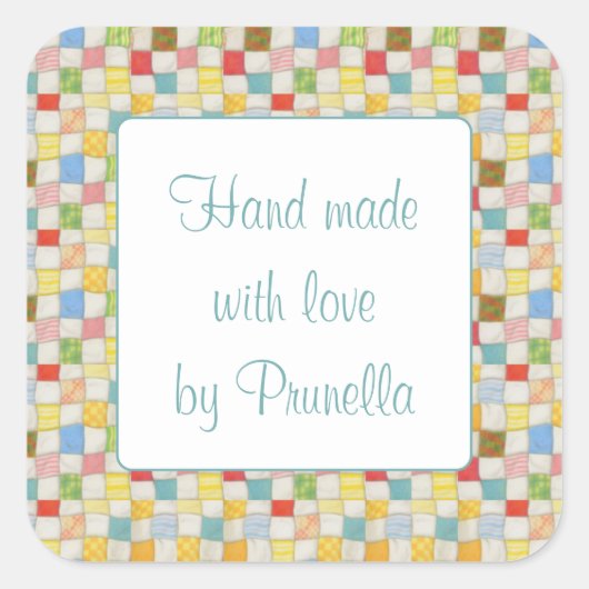 COUVERTURE ALÉATOIRE Autocollants "Fait Main" Carr (Devant)