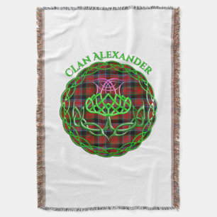 Couverture Alexander Scottish Tartan Celtic Thistle