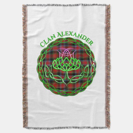 Couverture Alexander Scottish Tartan Celtic Thistle (devant Vertical)