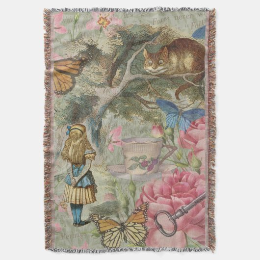Couverture Alice Cheshire Chat Wonderland Tree Garden (devant Vertical)