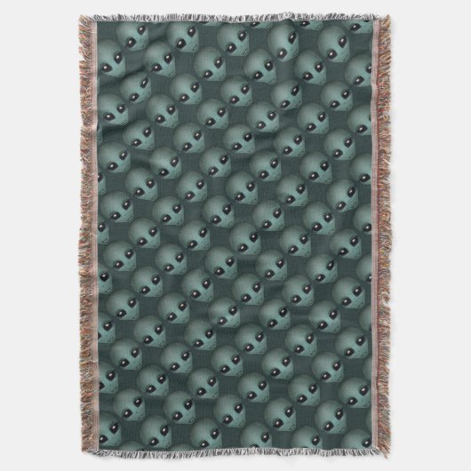 Couverture Alien Art Blanket E.T. Alien Gray Throw Blanket (devant Vertical)