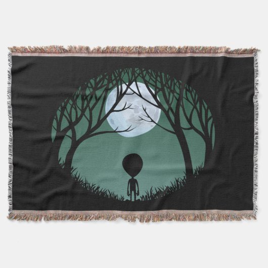 Couverture Alien Art Blanket E.T. Alien Gray Throw Blanket (Devant)