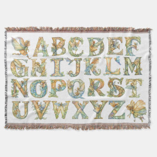 Couverture Alphabet de fées en aquarelle blanche