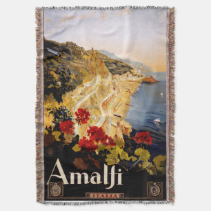 Couverture Amalfi Italie Poster de voyage Graphique d'art