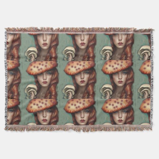 Couverture amant de champignons de rose rouge artiste designe (Devant)