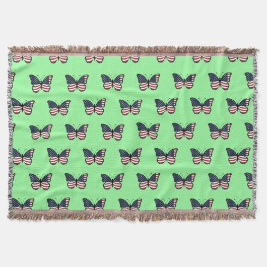 Couverture American Flag Butterfly Design-62615 (Devant)