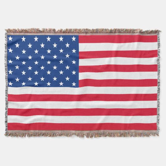 Couverture American Flag Throw Blanket (Devant)