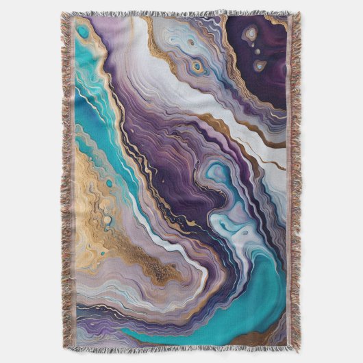 Couverture Améthyste et Turquoise Abstrait (devant Vertical)