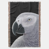 Couverture amicale de jet de perroquet de gris (devant Vertical)