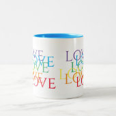 COUVERTURE AMOUR Bleu Mug à deux tons (Centre)