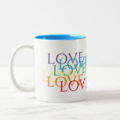 COUVERTURE AMOUR Bleu Mug à deux tons (Gauche)