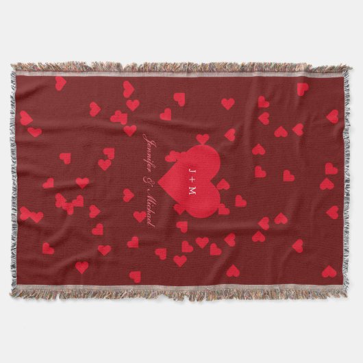 Couverture Amour Coeurs Anniversaire Mariée Mariage Jeu (Devant)