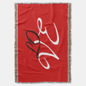 Couverture Amour Rouge Blanc Noir Couleur Calligraphie Script (devant Vertical)
