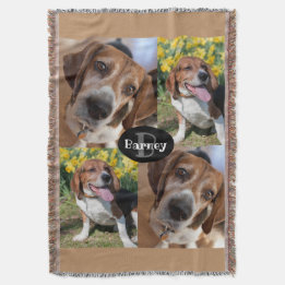 Couverture Amoureux de chiots 4 photos Nom et monogramme pers