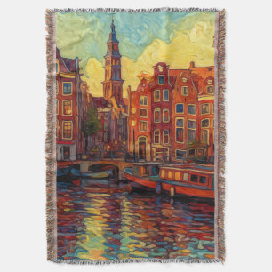 Couverture Amsterdam canal maisons de style van Gogh