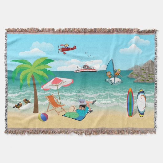 Couverture Amusement au bord de la plage (Devant)