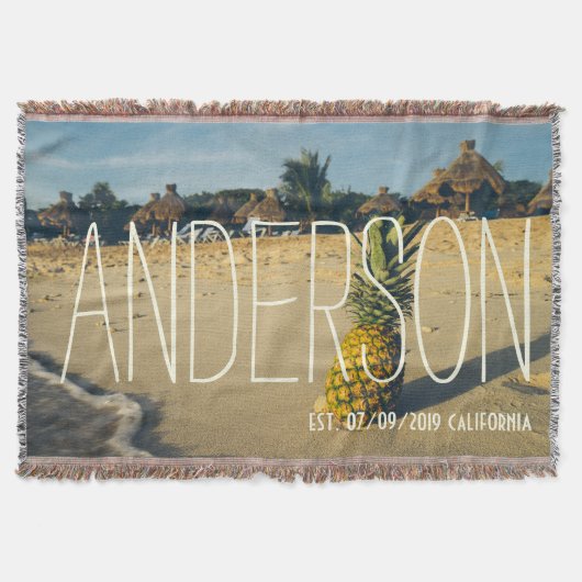 Couverture Ananas de plage de l'île tropicale personnalisé (Devant)
