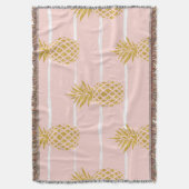 Couverture Ananas en or, Arrière - plan d'été rayé. (devant Vertical)