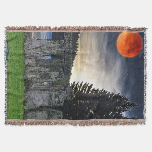 Couverture Ancien Stonehenge et Pleine lune rouge mystique (Devant)