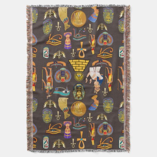 Couverture Ancient Egyptian Hieroglyphic Pattern Symbol       (devant Vertical)