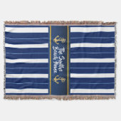 Couverture Ancre dorée sur Bleu Bleu Bleu Nautique (Devant)