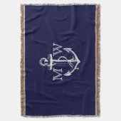 Couverture Ancre, monogramme nautique (devant Vertical)