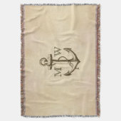 Couverture Ancre, monogramme nautique (devant Vertical)