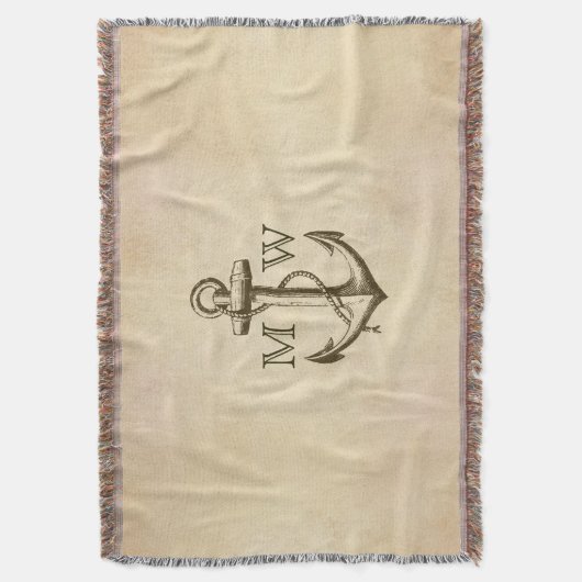 Couverture Ancre, monogramme nautique (devant Vertical)
