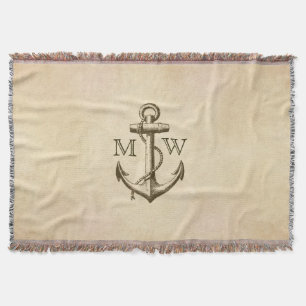 Couverture Ancre, monogramme nautique